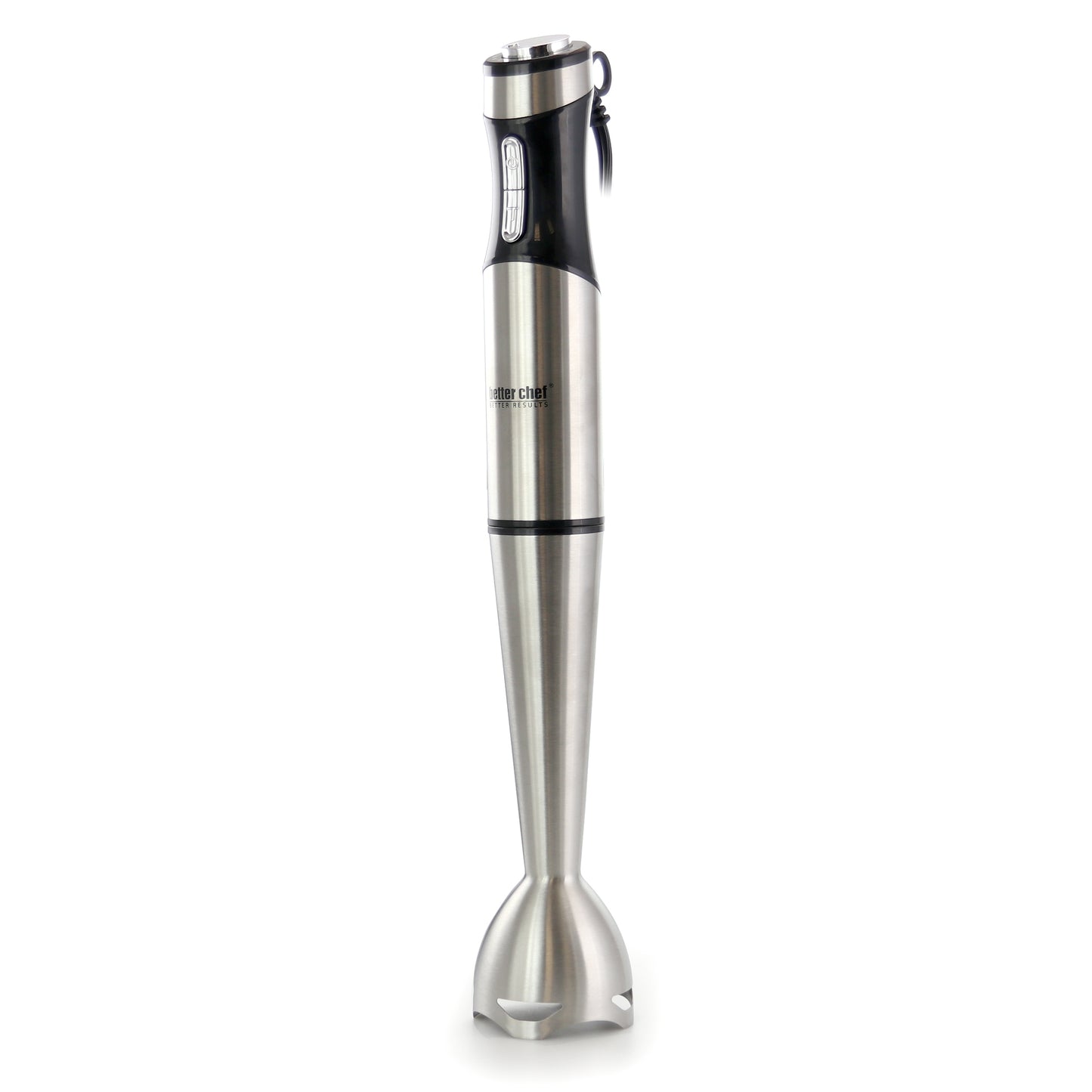 Better Chef Immersion Blender in Silver - 260W Motor with Turbo Boost, Stainless Steel Blade, Detachable Blade - Perfect for Smoothies, Soups, and More - 3 Cup Mixing Cup Included