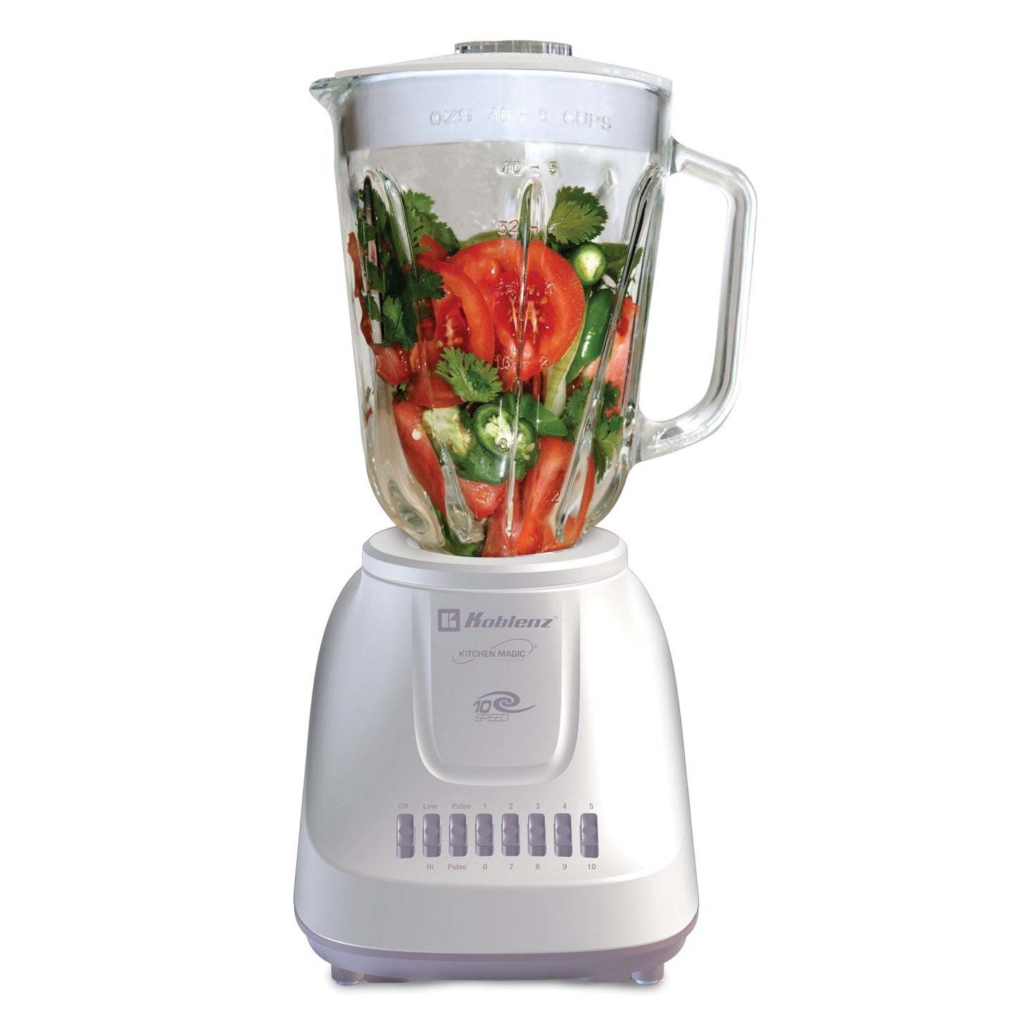 Koblenz LKM-5910 VB 1.5-Liter Kitchen Magic Blender | 10 Speeds | 2 Pulses | Glass Jar | 400W Motor