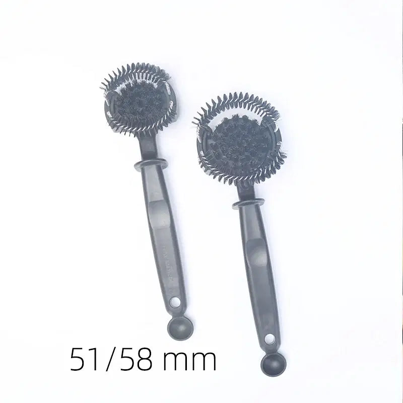 Color: Light Grey - 51/58mm Coffee Machine Brush Cleaner | Removable Coffee Maker Espresso Group Head | Semi-automatic Kitchen Cleaning Tool
