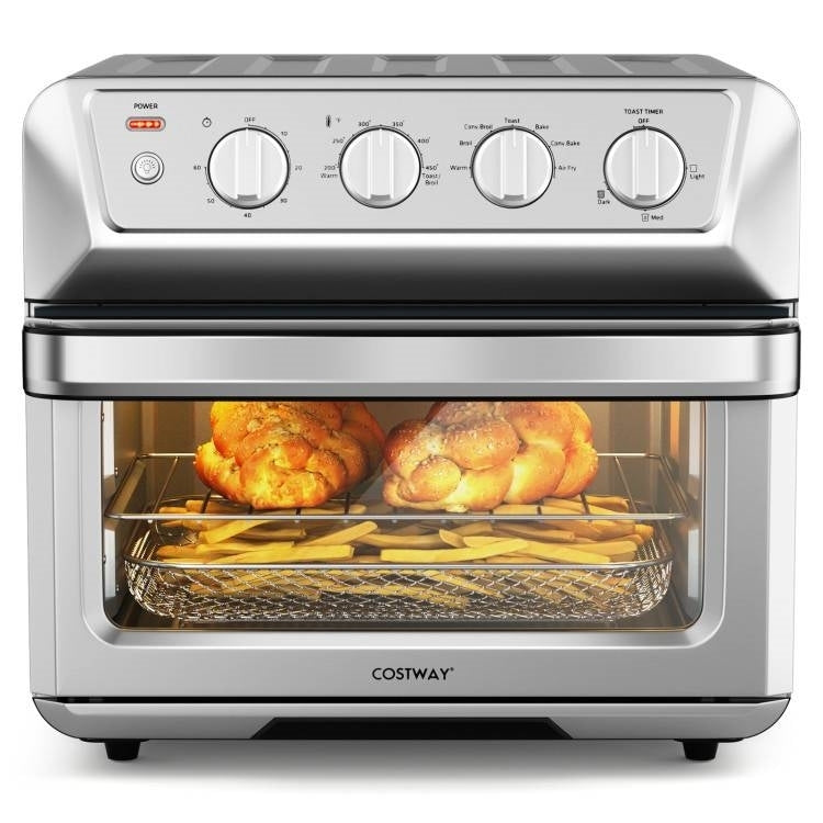Multi-Functional Space Saving Kitchen Convection Toaster Oven Air Fryer Dehydrator | 7 Cooking Functions | Easy-to-Use Control Panel