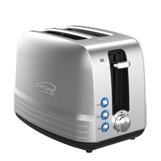Brentwood Select Extra Wide 2 Slot Stainless Steel Toaster - Perfect for Toast, Bagels, and More!