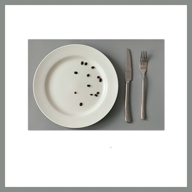 Color: Midnight gray, Dimensions: 30x45cm4pc - Waterproof And Anti-scald Placemat For Nordic And Western Food