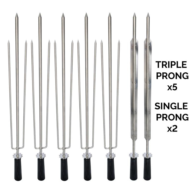 Bacana Grill Original - 7 Skewers Multi Rotisserie Grill Brazilian BBQ