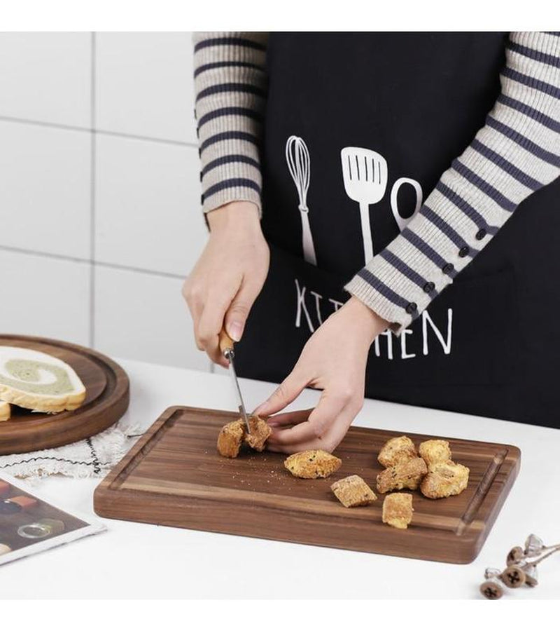 Black Walnut Wood Cutting Board Creative Whole Tray Fruit Chopping Cutting Board Wood Chopping Blocks for Kitchen Knives round Woodcutting Boards