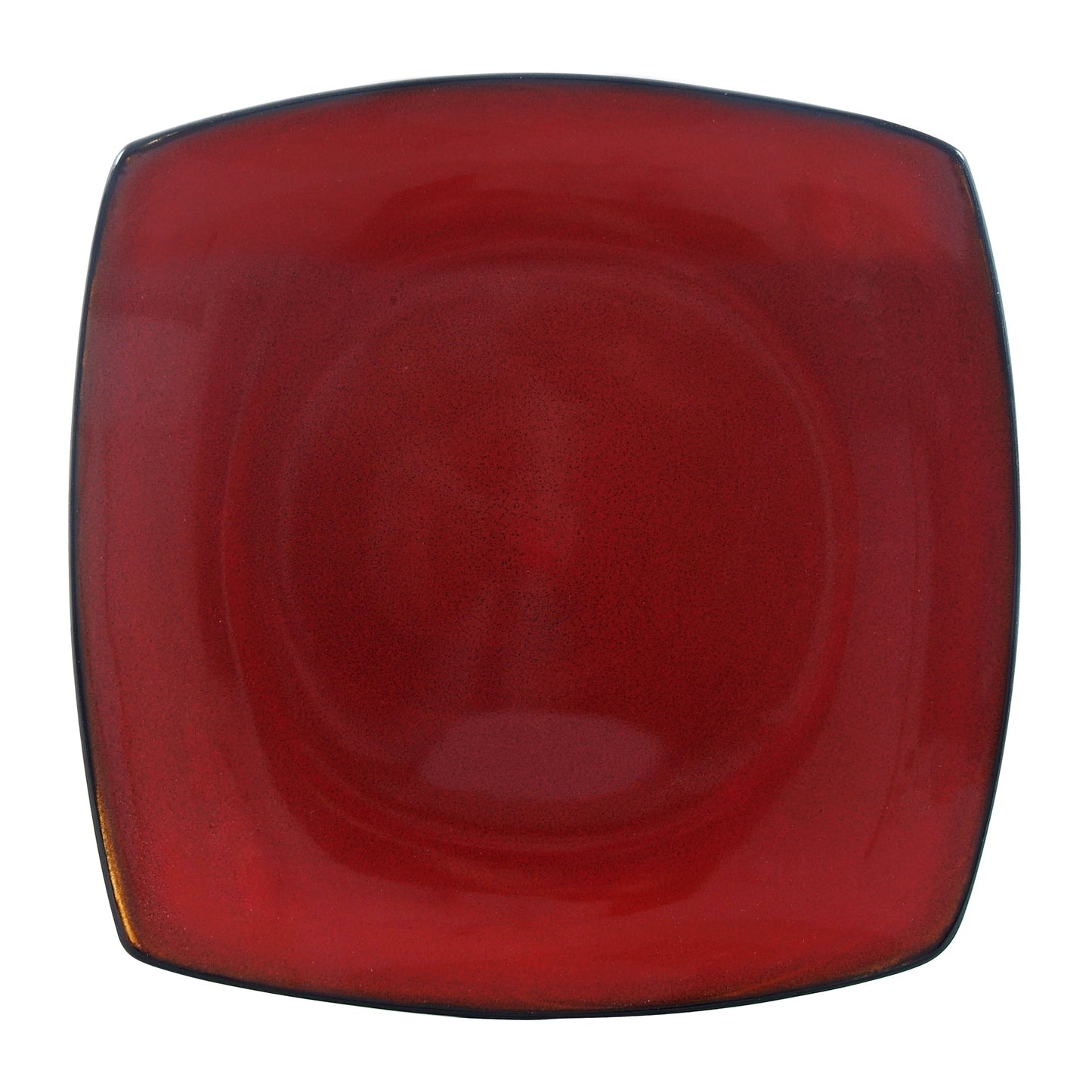 Gibson Soho Lounge 40-Piece Square Dinnerware Set in Red