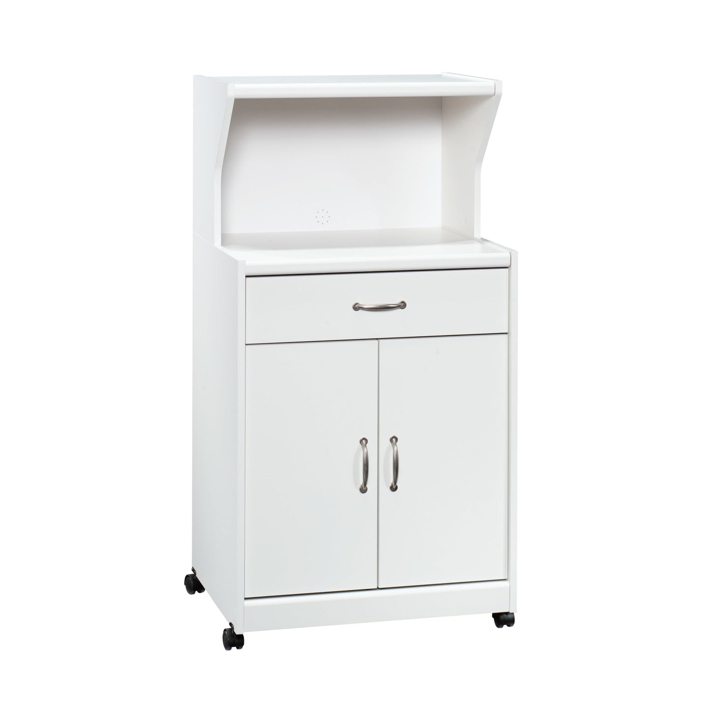 Sauder Kitchen Cart for Microwave in Soft White, Soft White Finish