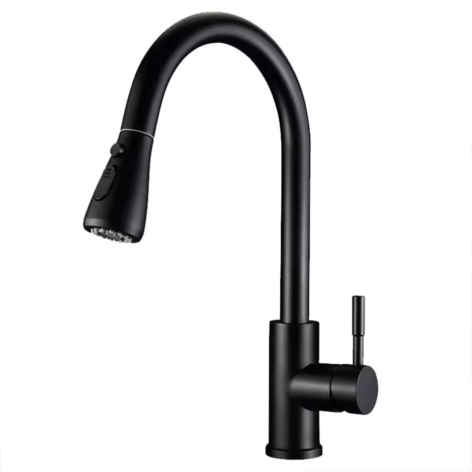 Upgrade Your Kitchen with Our Stylish Hot & Cold Pull-Out Faucet – 3 Versatile Nozzles for Every Need!