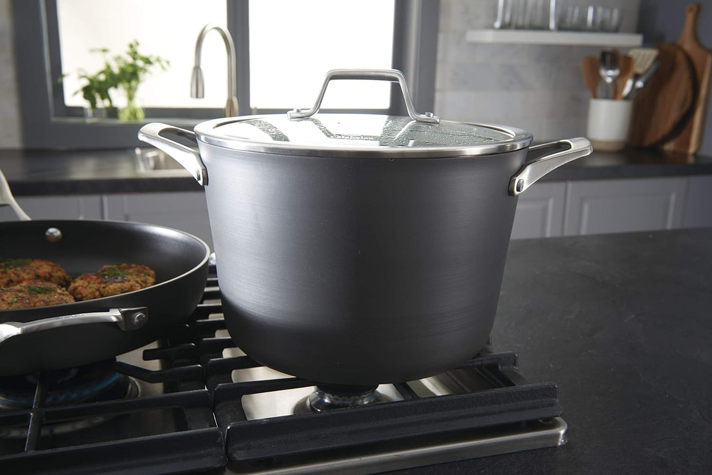 Calphalon 11-Piece Nonstick Cookware Set with Stay-Cool Handles, Dishwasher and Metal Utensil Safe, Black