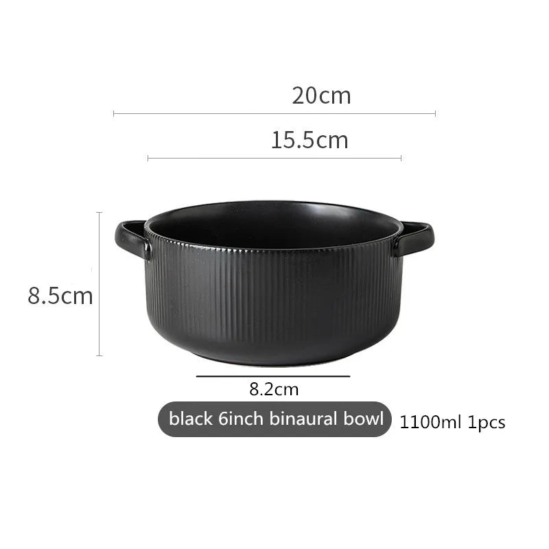 Nordic Ins Styel Ceramic Dinnerwar Matte Glazed Salad Dishes Soup Bowl Dinner Plates Serving Tray For Home Restaurant