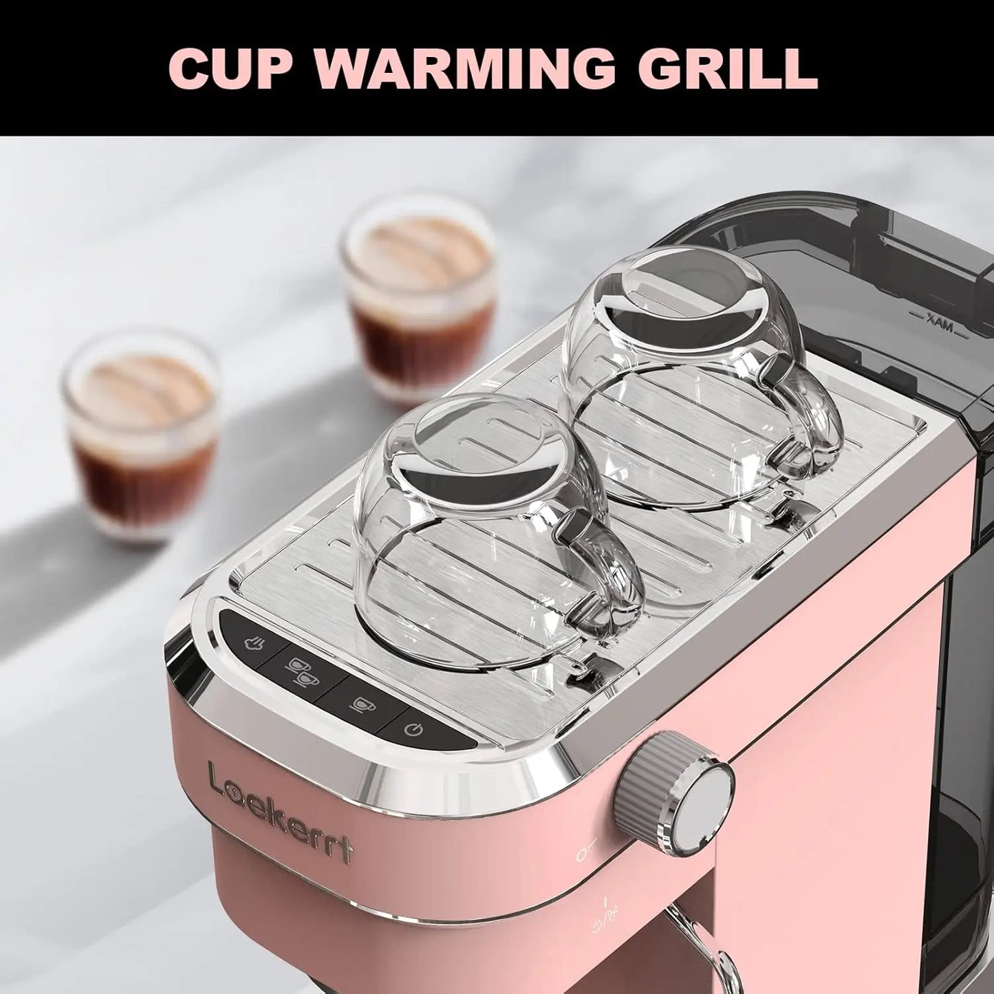 Professional Espresso Machine 20 Bar, Espresso Maker with Milk Frother Steam Wand, Stainless Steel Home Coffee Machines