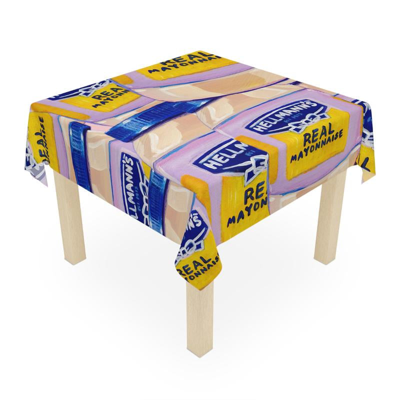 Mayonnaise-Themed Tablecloth: An Ideal Gift for Culinary Enthusiasts and Mayo Aficionados