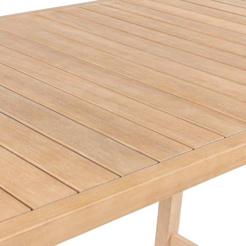 JONATHAN Y Porto Modern Coastal 3-Piece Acacia Wood Outdoor Bar Set with Cushions