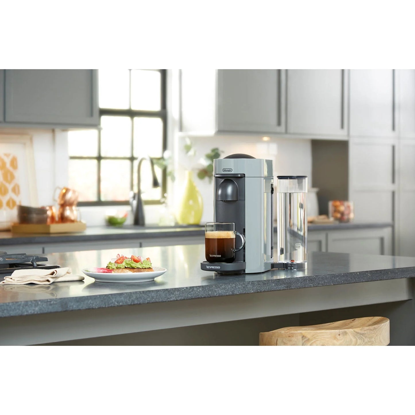 Nespresso New Vertuo plus Coffee and Espresso Machine by De'Longhi, Gray, Single-Serve Brewers