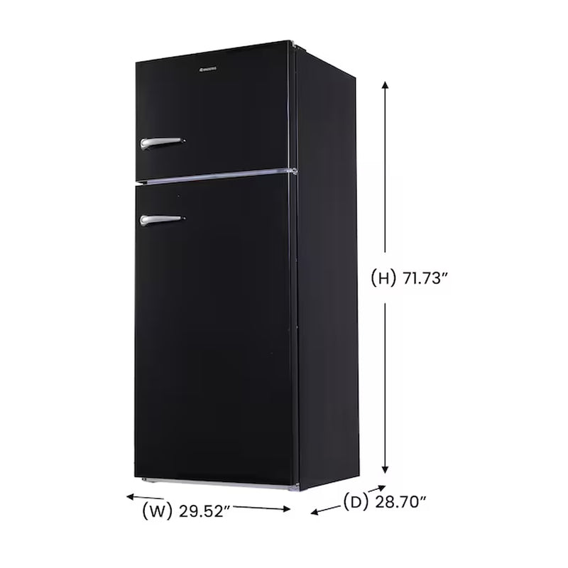 18-Cu Ft Counter-Depth Top-Freezer Refrigerator with Ice Maker (Black)