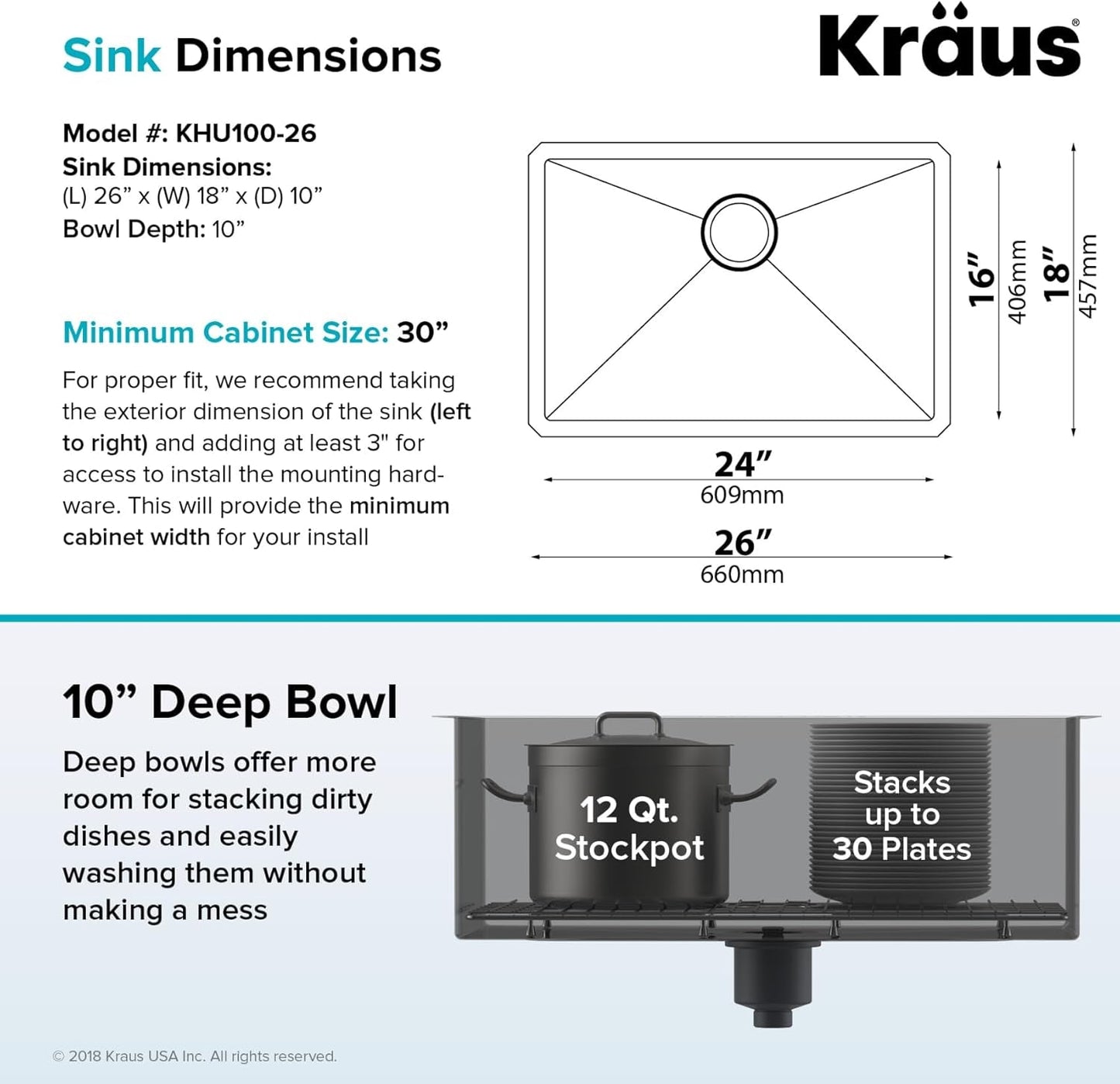 Standart PRO 26" Undermount Stainless Steel Sink: A Stylish and Durable Kitchen Upgrade