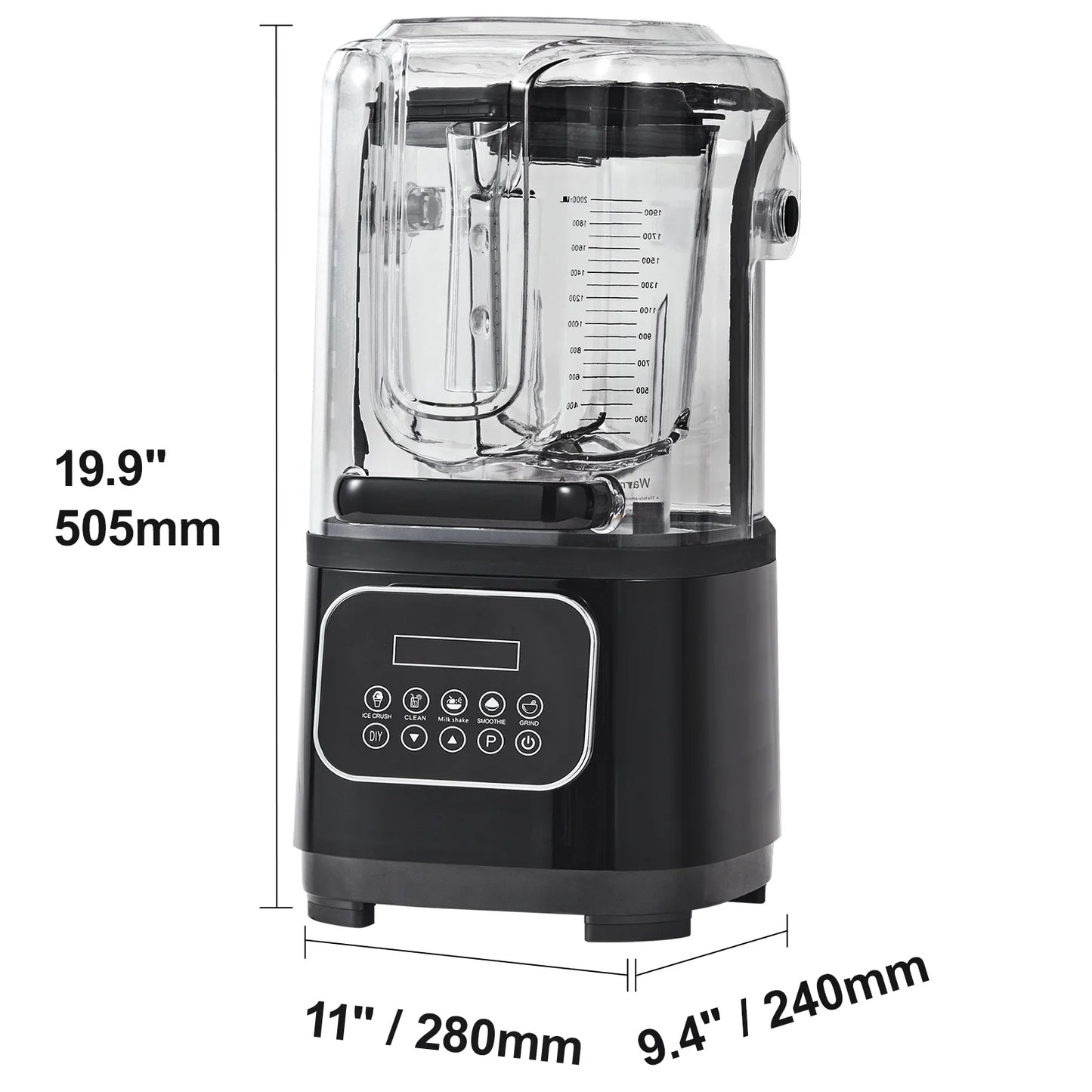KFFKFF Professional Blender - Ideal for Commercial Use, Countertop Blender for Making 68 Oz Smoothies and Shakes.