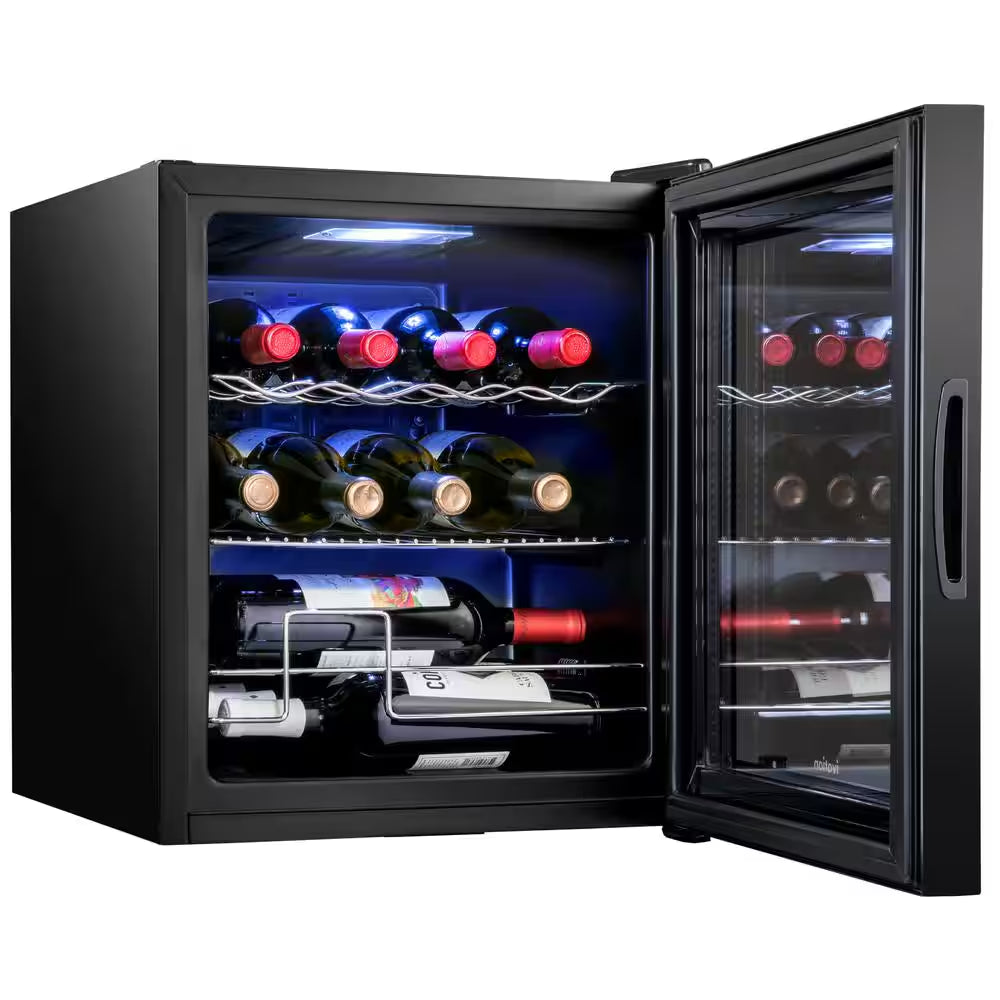 Wine Fridge, Small Freestanding Wine Refrigerator, 12 Bottle Wine Cooler