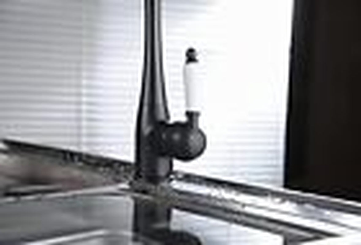 Kitchen Faucet Traditional Period Single Ceramic Lever Kitchen Sink Black