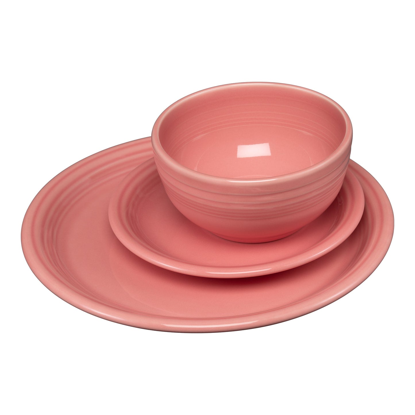 Fiesta Coupe Bistro 16-Piece Ceramic Dinnerware Set in Peony