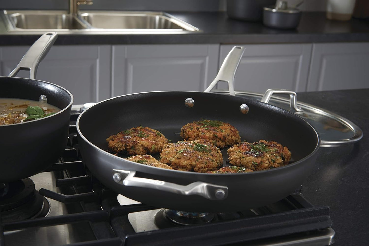 Calphalon 11-Piece Nonstick Cookware Set with Stay-Cool Handles, Dishwasher and Metal Utensil Safe, Black