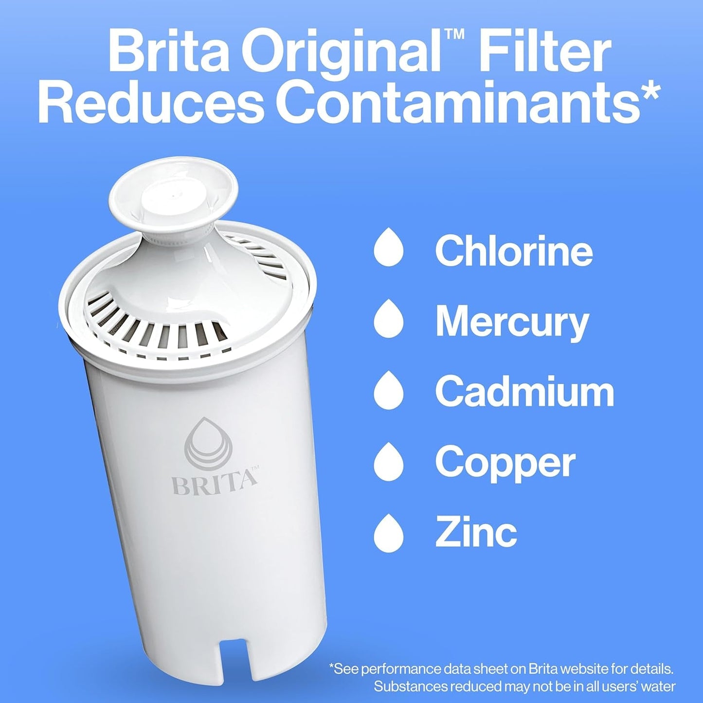 Standard Water Filter Pitcher with Smartlight Filter Change Indicator - BPA-Free, 10-Cup Capacity, Reduces Harmful Impurities