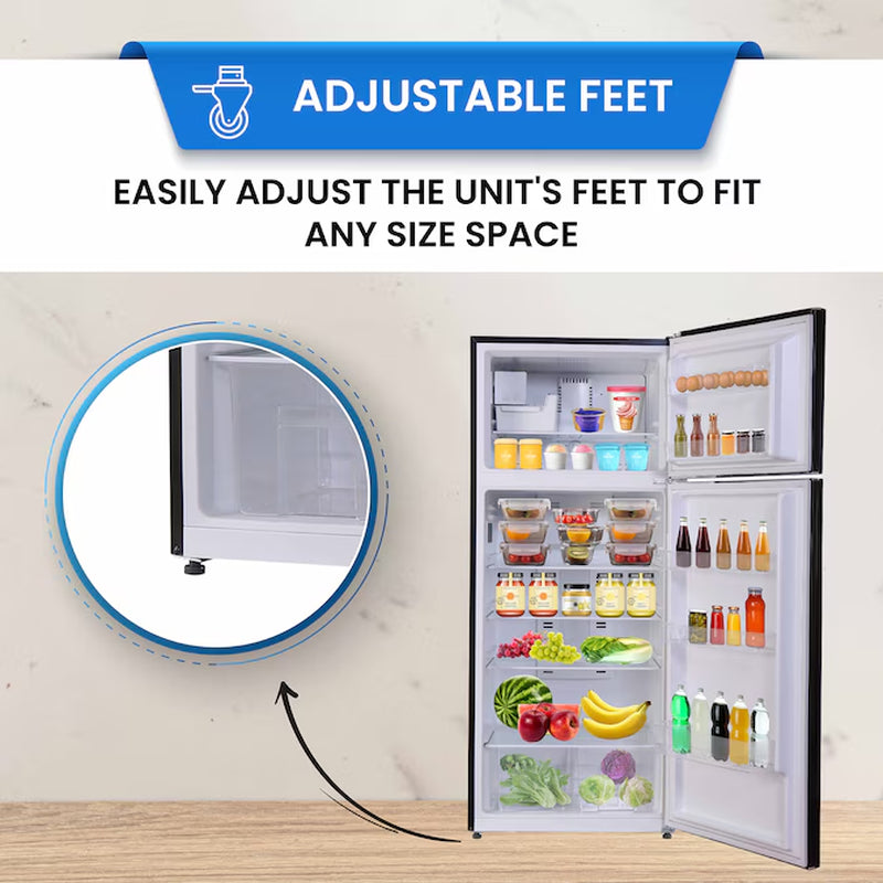 18-Cu Ft Counter-Depth Top-Freezer Refrigerator with Ice Maker (Black)