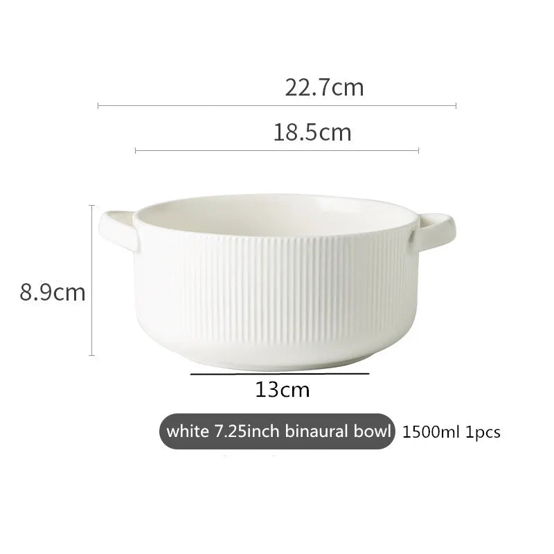 Nordic Ins Styel Ceramic Dinnerwar Matte Glazed Salad Dishes Soup Bowl Dinner Plates Serving Tray For Home Restaurant