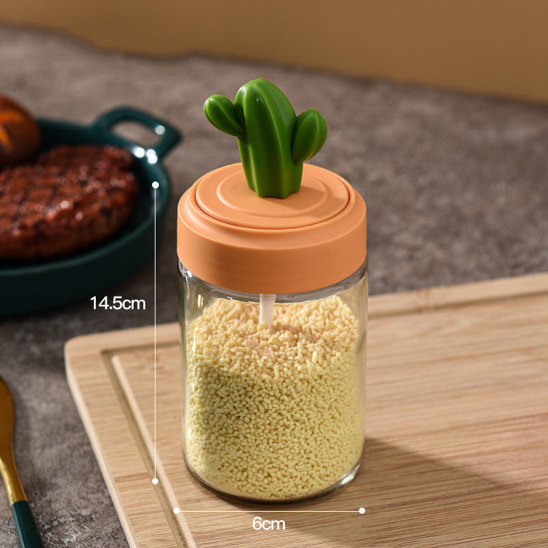 Color: One - Cactus Kitchen Seasoning Jar Salt Shaker