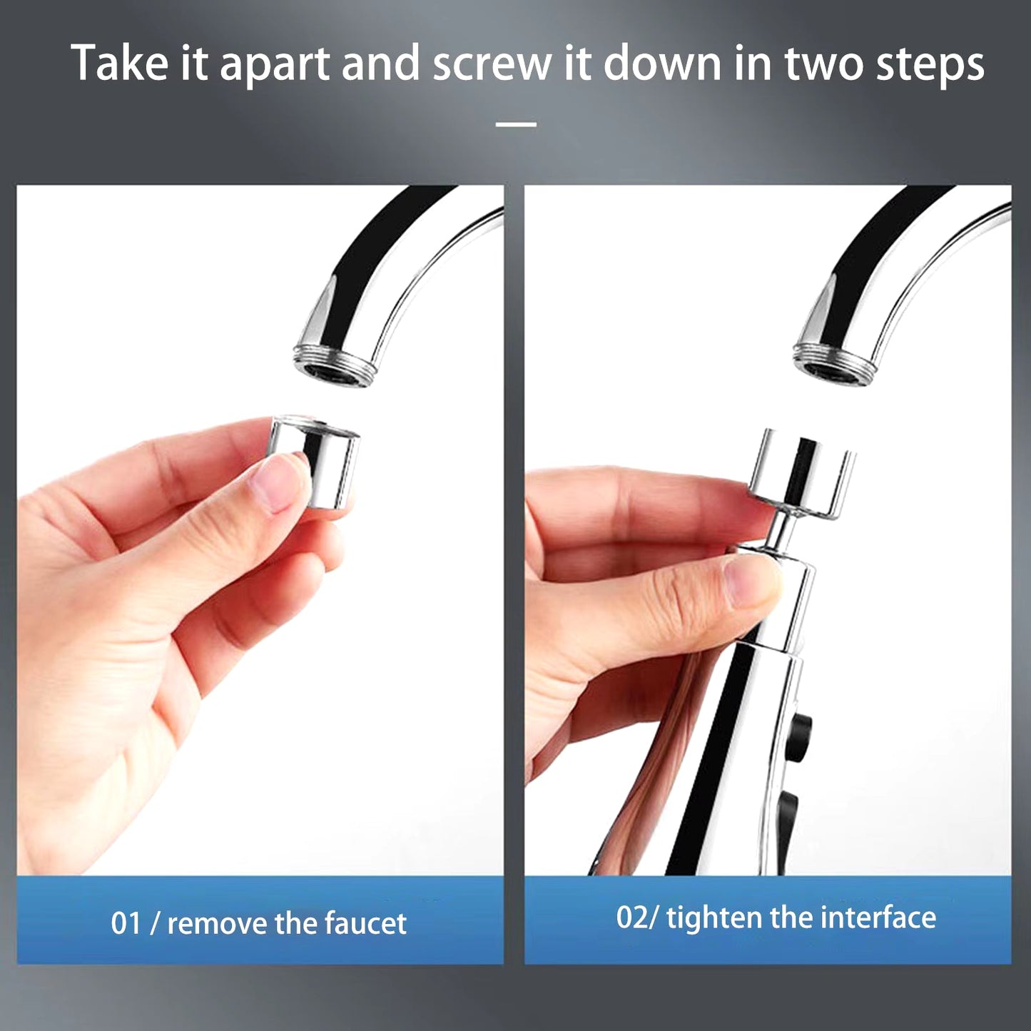 360° Rotating Faucet Extender with 3 Adjustable Water Modes for Enhanced Kitchen Efficiency