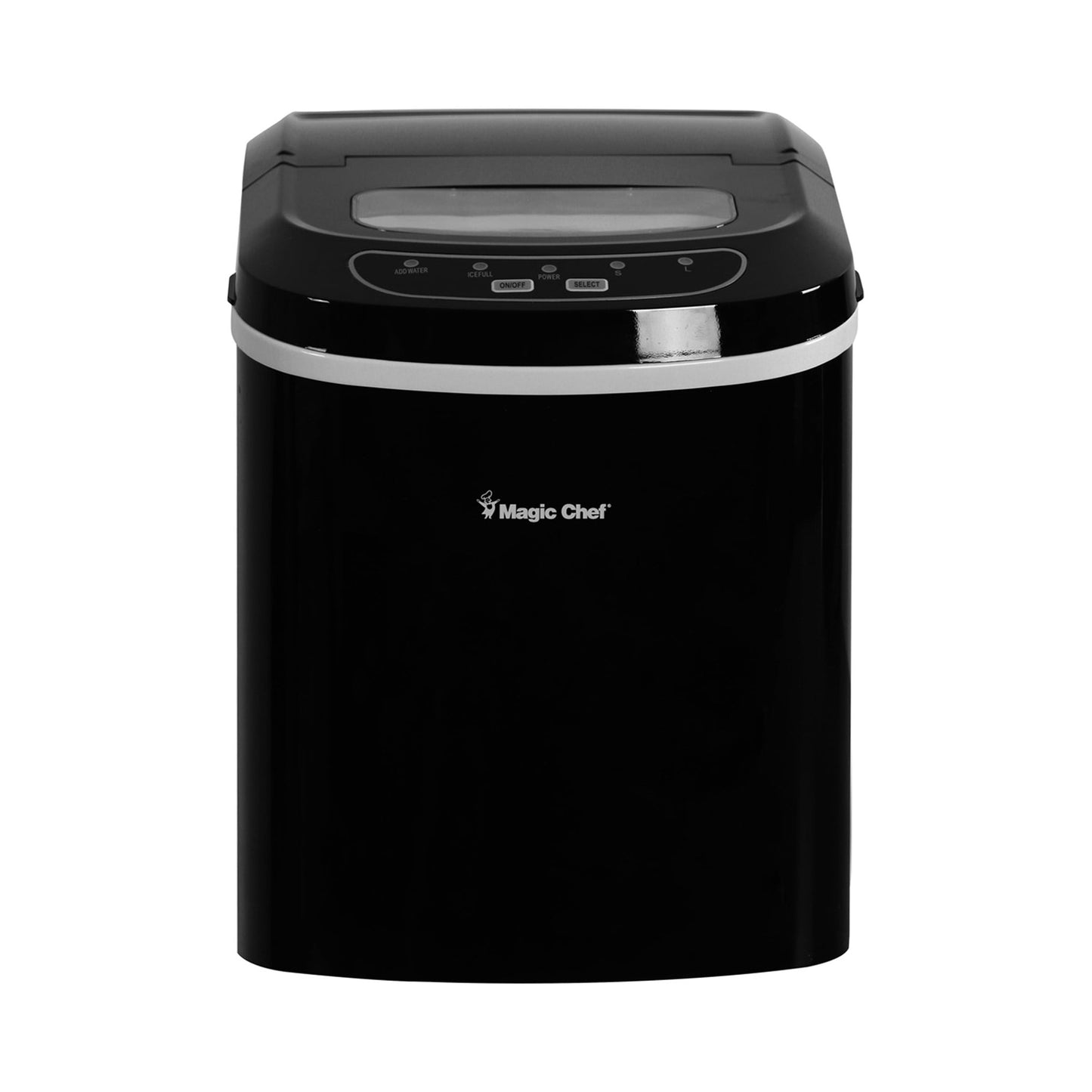 Magic Chef Portable Countertop Ice Maker with 27 lb Capacity, Black (Bullet Ice)