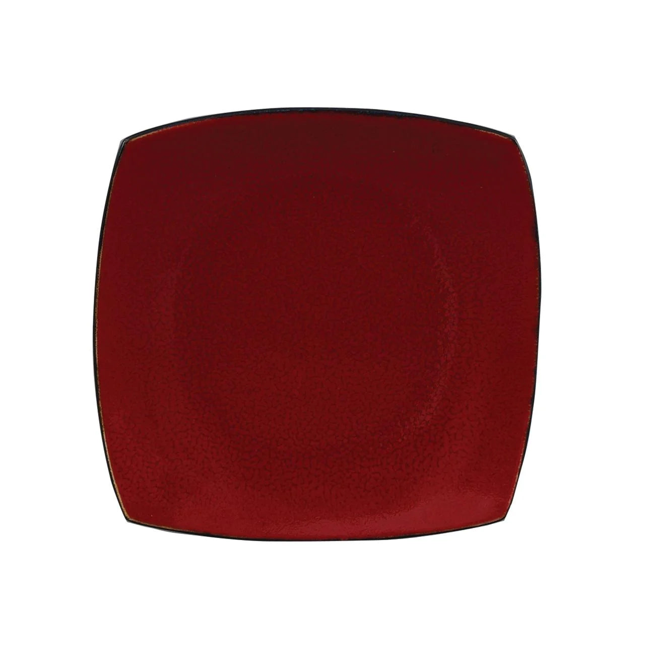 Gibson Soho Lounge 40-Piece Square Dinnerware Set in Red