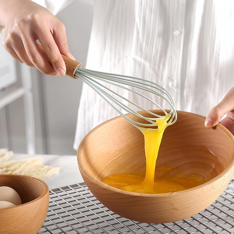 Silicone Kitchen Utensil Set, 12Pcs/Set Non-Stick Wooden Handle Durable Kitchen Cooking Utensil Set with Utensil Holder, Multifunctional Practical Food Grade Cookware for Baking Home