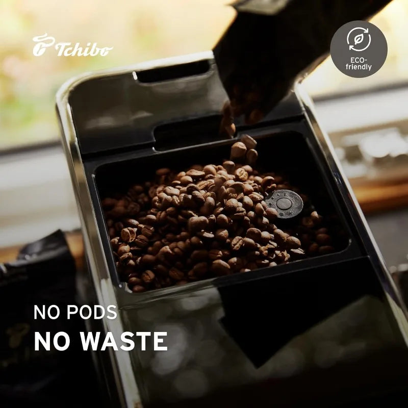 Single Serve Coffee Maker - Automatic Espresso and Coffee Machine - Built-in Grinder, No Coffee Pods Needed