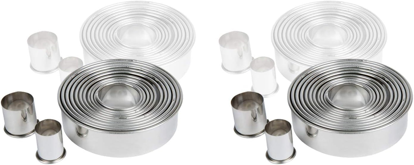 Professional 12-Piece Aluminum Round Cutter Set for Baking (6 Sizes)
