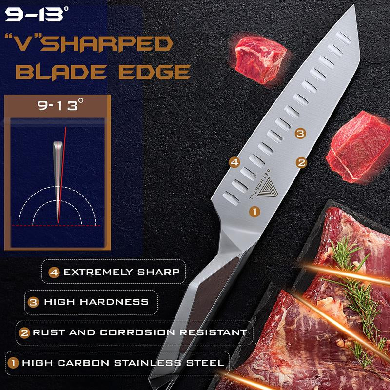 AETHMETAL 7" Santoku Knife: Elevate Your Culinary Skills with Precision Slicing and Chopping