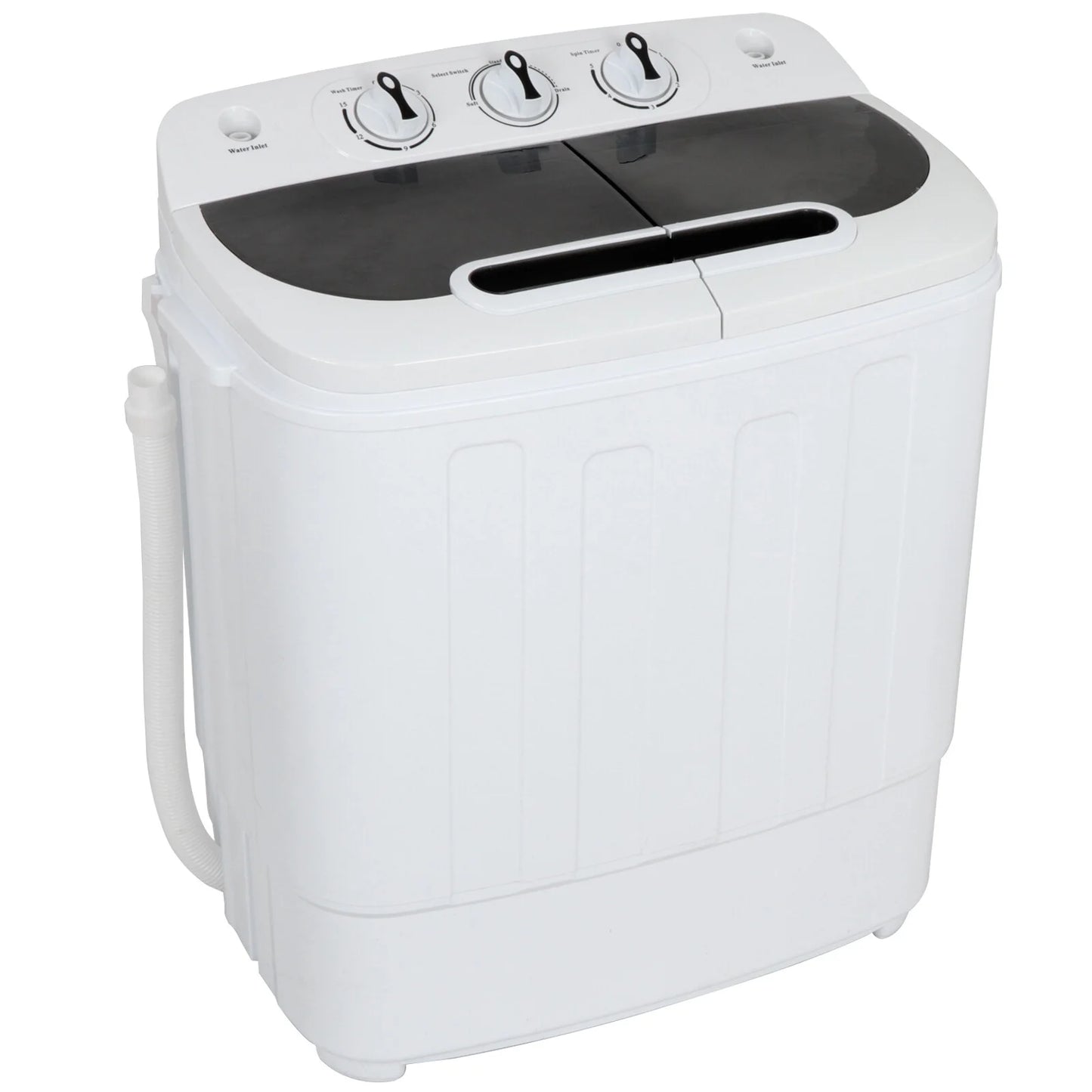 ZENY Home Compact Washing Machine Twin Tub Portable Mini 8 Washer + 5 Dryer (Dual, 13Lbs)