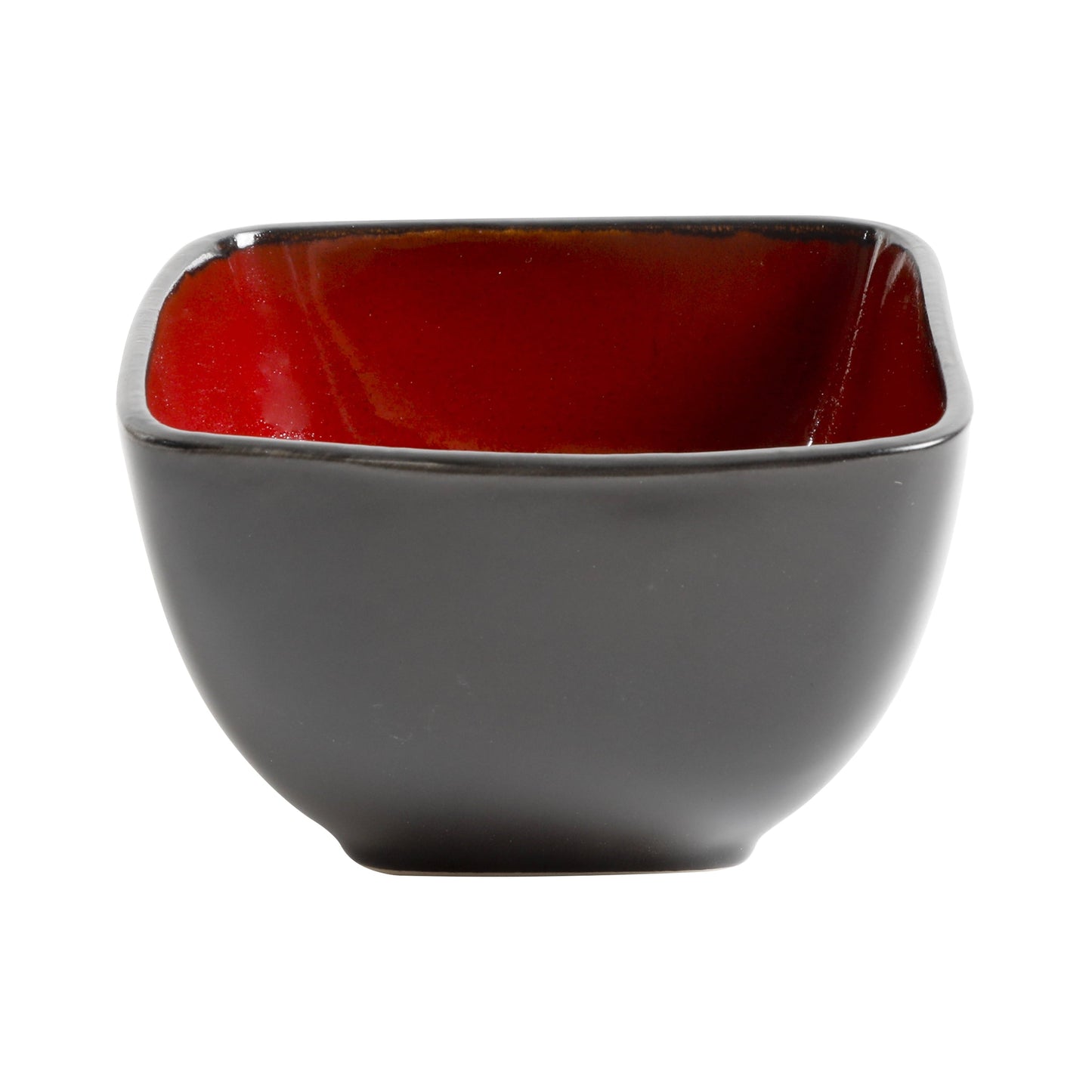 Gibson Soho Lounge 40-Piece Square Dinnerware Set in Red