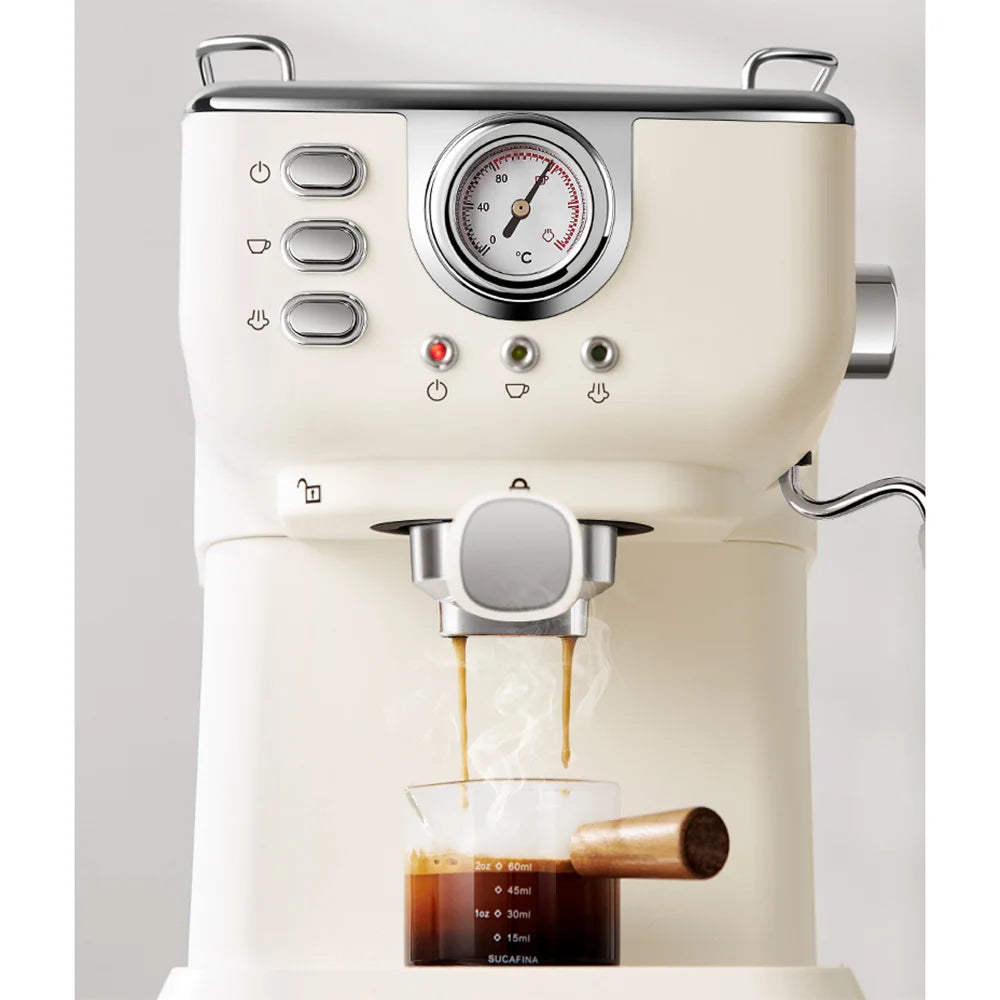 Houselin Professional Espresso Machine 20 Bar with Cappuccino and Steam Milk Frother
