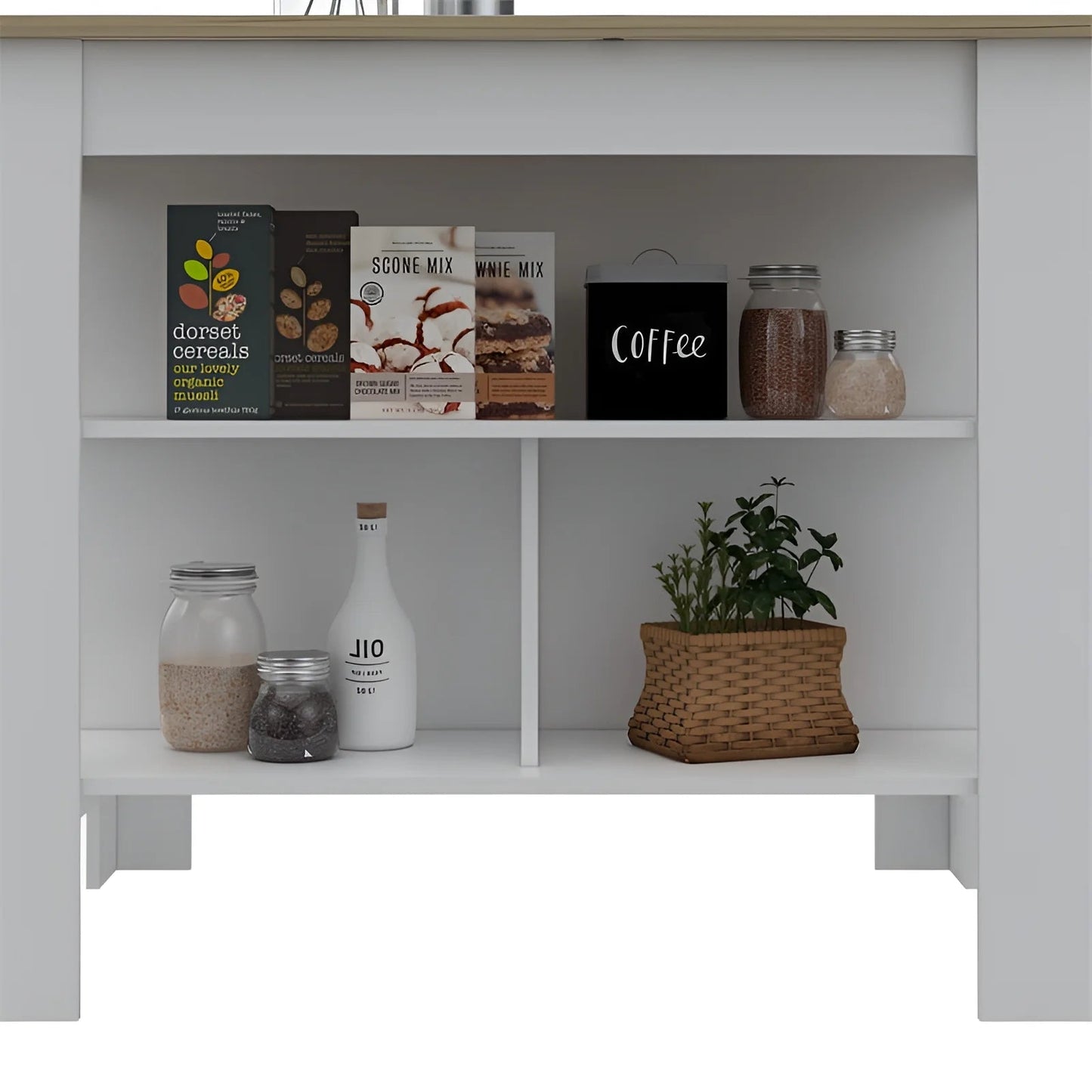 TUHOME Cala Multi-Color Engineered Wood Kitchen Island