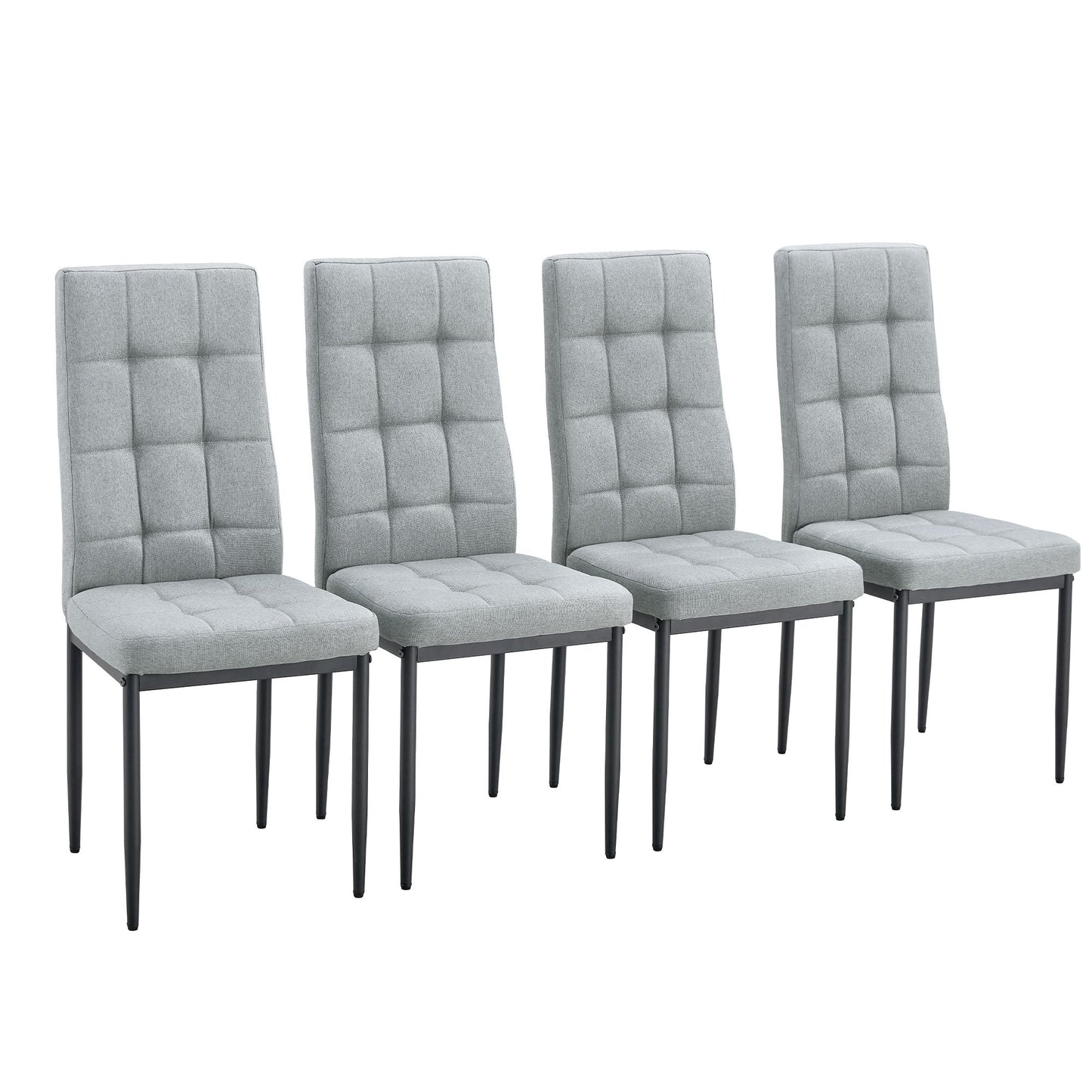 63" Modern Style 6-piece Dining Table with 4 Chairs & 1 Bench, Table with Marbled Veneers Tabletop and V-shaped Table Legs (White)