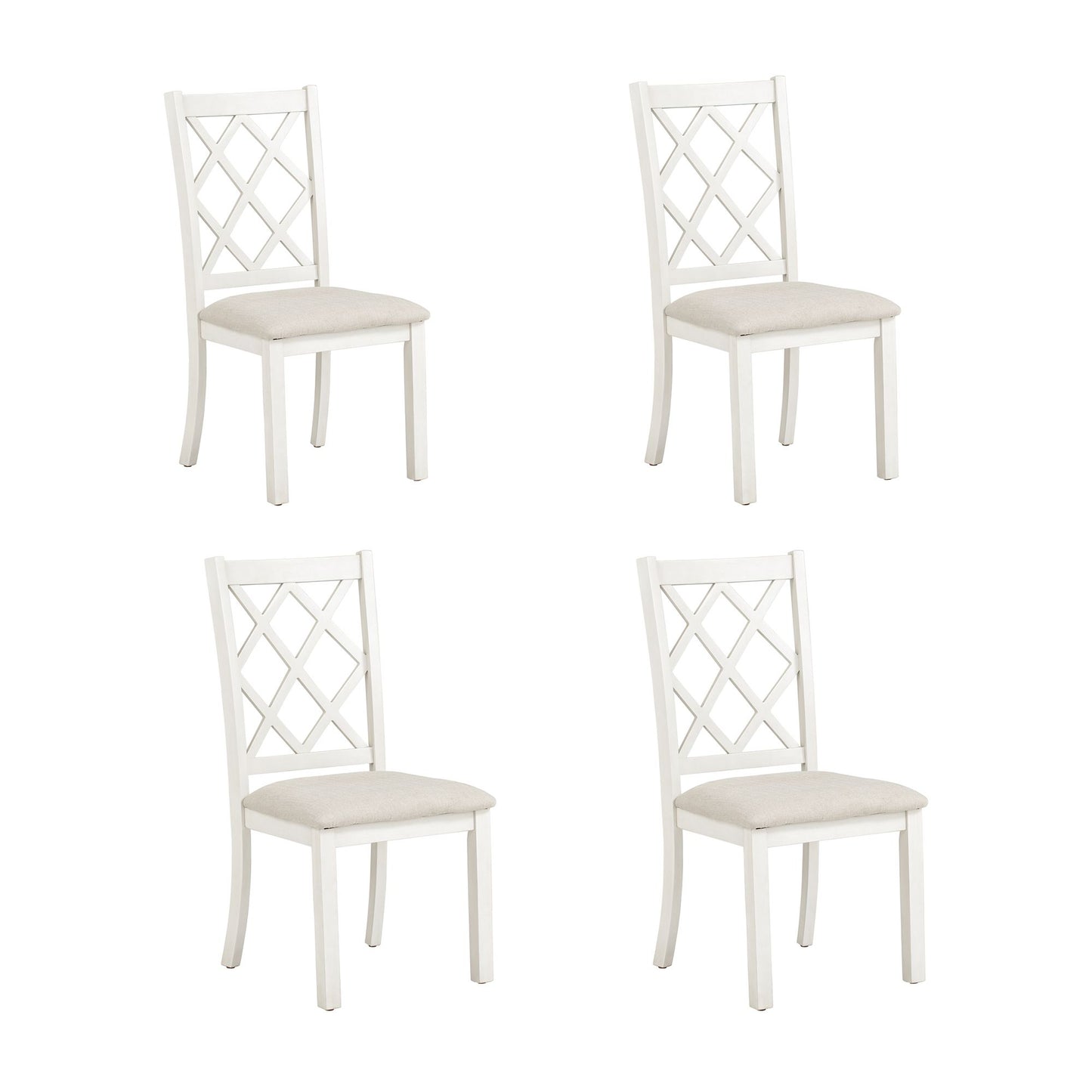 Elegant Walnut Round Dining Set for 4 - Mid-Century Modern with Upholstered Chairs