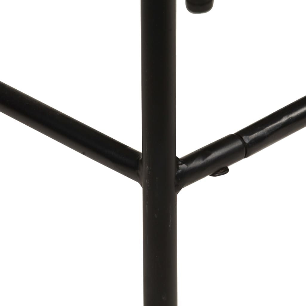 Stylish 4-Piece Solid Mango Wood Bar Stool Set with Powder-Coated Steel Frame