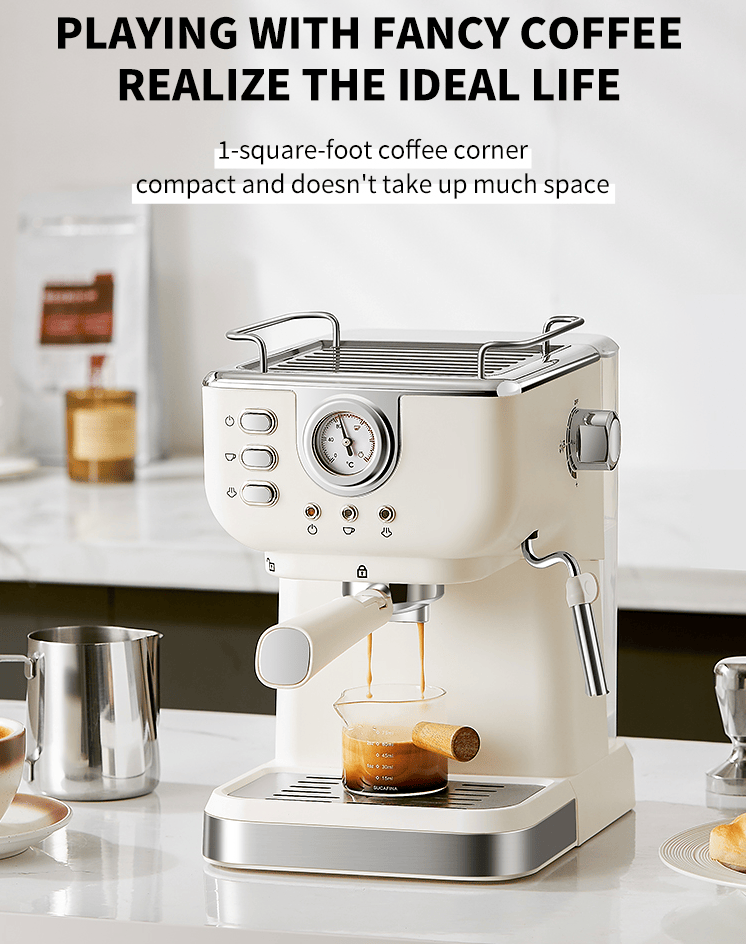 Ultimate 1350W Dual-Temperature Espresso Machine with 20 Bar Pressure & Programmable Functions