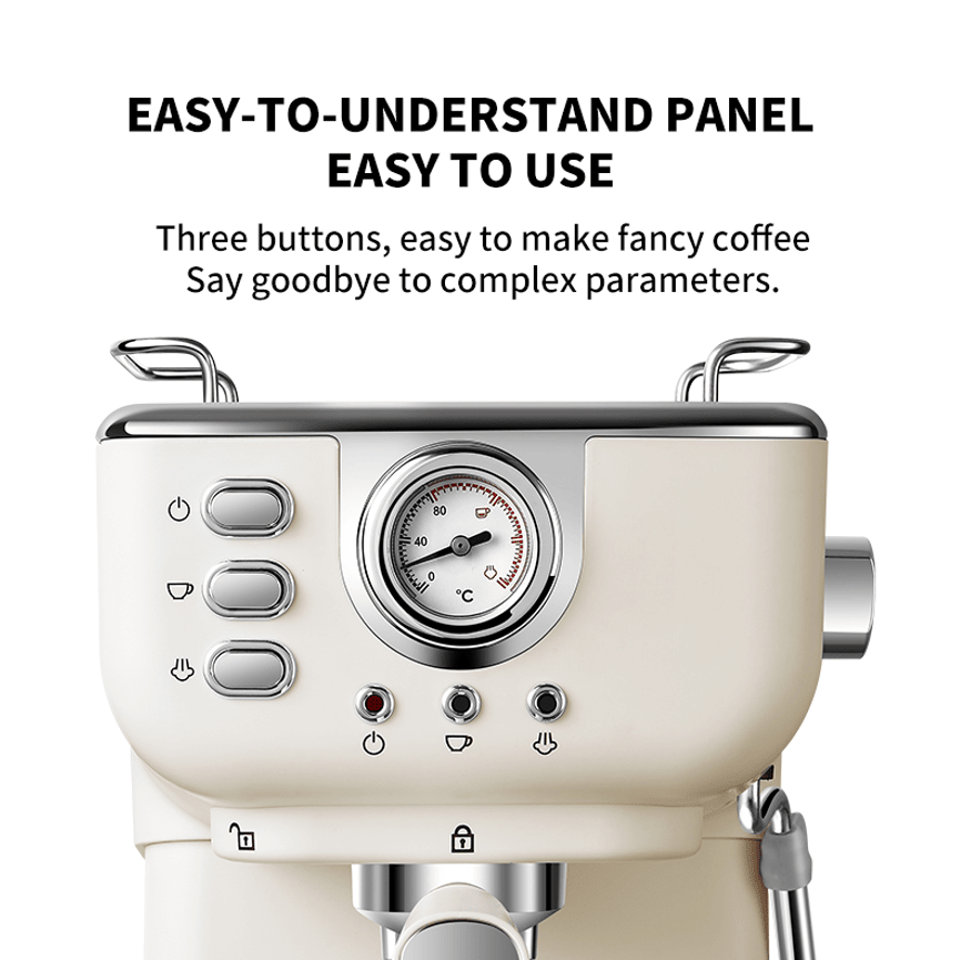 Ultimate 1350W Dual-Temperature Espresso Machine with 20 Bar Pressure & Programmable Functions