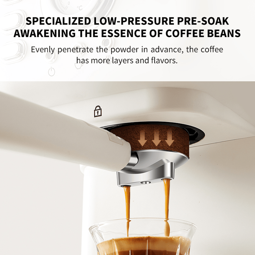 Ultimate 1350W Dual-Temperature Espresso Machine with 20 Bar Pressure & Programmable Functions