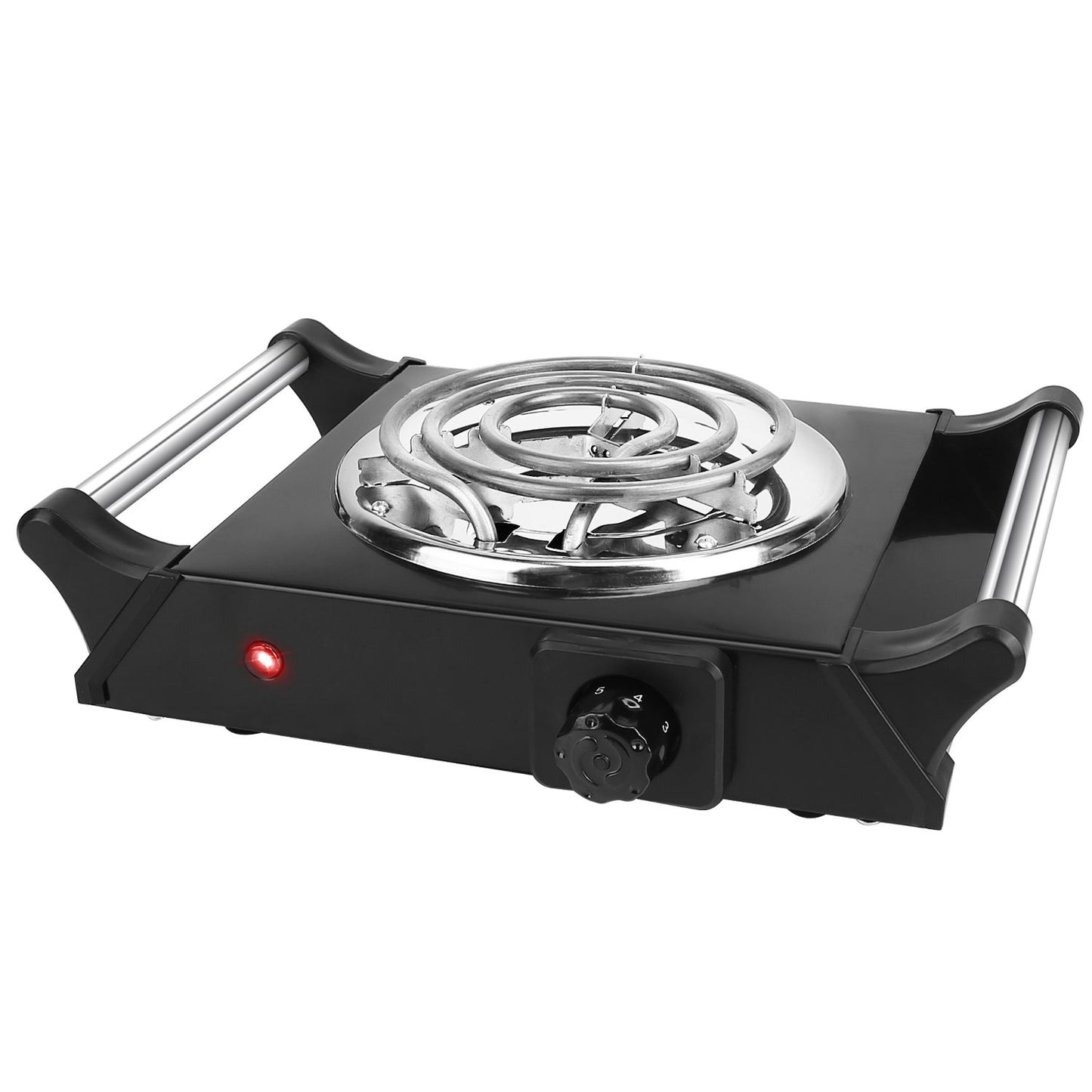 Versatile 1000W Portable Coil Hot Plate with 5 Temperature Settings - Ideal for Camping & Road Trips!