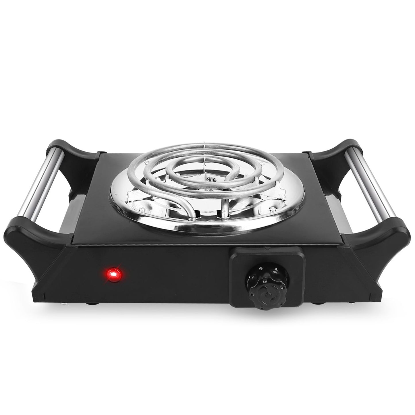 Versatile 1000W Portable Coil Hot Plate with 5 Temperature Settings - Ideal for Camping & Road Trips!