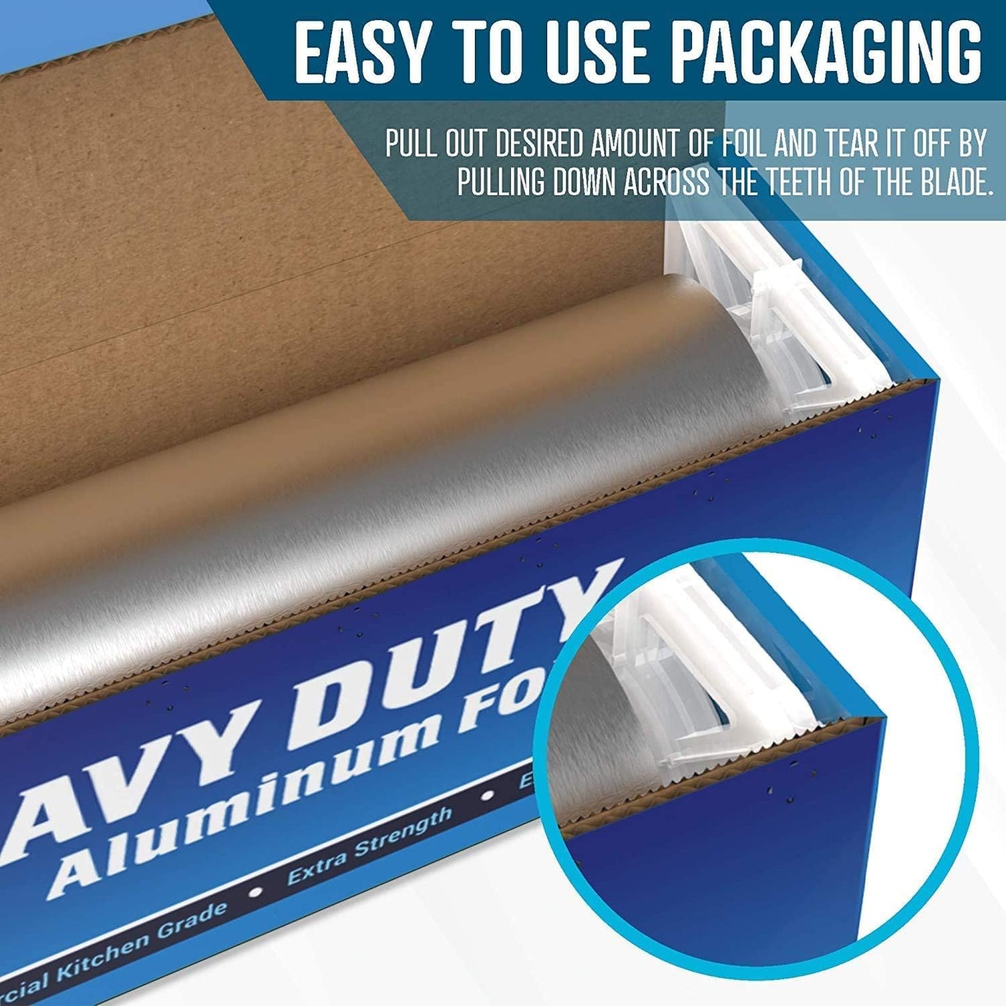 Rhino Heavy-Duty Aluminum Foil Roll - 18" x 525 ft (Pack of 4) - 25 Microns Thick, Commercial Grade for Food Service Industry