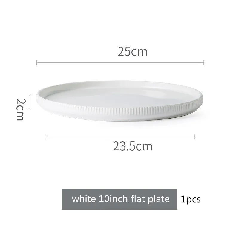 Nordic Ins Styel Ceramic Dinnerwar Matte Glazed Salad Dishes Soup Bowl Dinner Plates Serving Tray For Home Restaurant