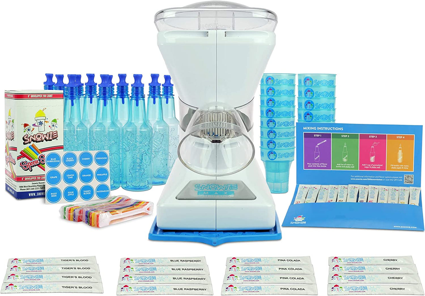 Little Snowie Max Premium Shaved Ice Maker with Syrup Mix and Entrepreneur Kit